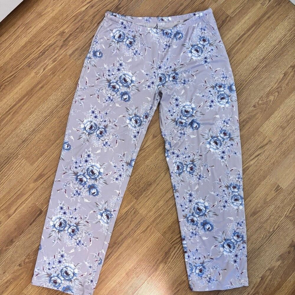 Flora Nikrooz Ladies 2 Piece‎ PJ Set Floral Purple Small Cottagecore Prairie - Picture 3 of 4